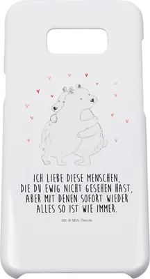 Produktbild von Mr. & Mrs. Panda Samsung Galaxy S8 plus Handyhülle  Eisbär Umarmen - Weiß - Geschenk, Lustige Sprüche, Hülle, Cover, Handy, Case