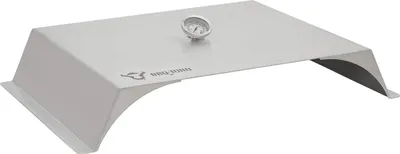 Produktbild von Pizzaaufsatz für Gasgrill mit Thermometer und Pizzastein - Edelstahl, 56 x 39 cm