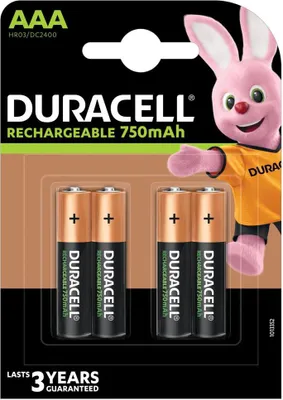 Produktbild von Duracell Akku Recharge AAA HR03 750mAh 4St.