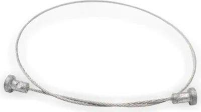 Produktbild von Drahtseil Ø 1,0 mm, 7x7, Y-Seil mit beidseitigem T-Nippel Nr.2, Stahl verzinkt | Länge 250 mm