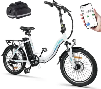 Produktbild von K KAISDA Klapprad City E-Bike Elektrofahrrad mit 20 Zoll, 36V 13Ah Lithium-Akku für Lange Reichweite bis 75KM, All-Terrain Ebike Herren für MTB,