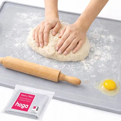 Produktbild von Hoga HG2027 Silikon-Teigunterlage mit Rand Arbeitsmatte 40x50cm