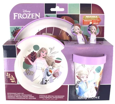 Produktbild von Disney HOME Frozen Anti-Rutsch Kindergeschirr Set (5 tlg.) Mikrowellen