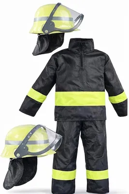 Produktbild von 24costumes Feuerwehr Kostüm Kinder – 3-teiliges Feuerwehrmann Kostüm Set mit Helm, Jacke & Hose – Karneval & Fasching – Jungen & Mädchen – viele Größe