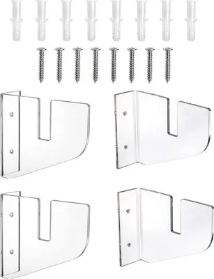 Produktbild von Famanu Skateboard Wandhalterung 4 Stück - Acryl, Transparent
