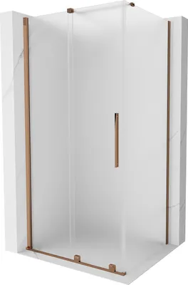 Image de Mexen Velar paroi de douche 90x100 cm or mat