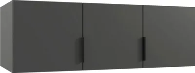 Produktbild von Kleiderschrankaufsatz für Kleiderschrank Modena 120x54x40cm weiß 3-türiggraphit
