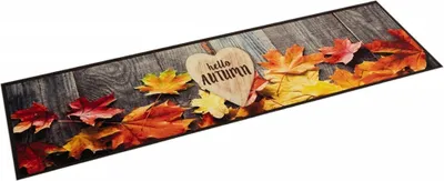 Productafbeelding van Keukenmat wasbaar herfstprint 60x300 cm fluweel