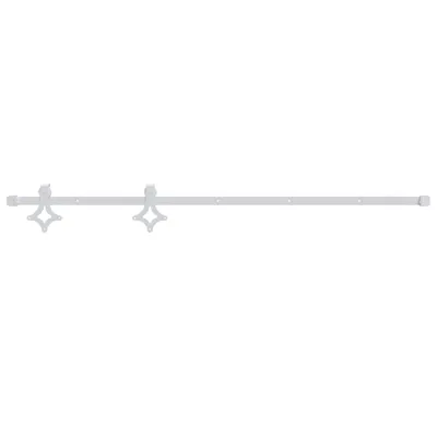 Image de vidaXL Ferrure de porte coulissante 183 cm acier blanc