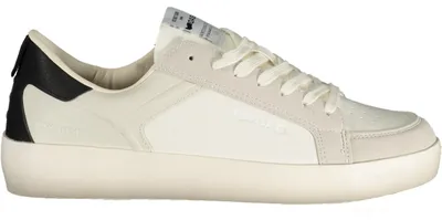 Produktbild von Moderner weißer Ledersportschuh für Herren mit Kontrastdetails