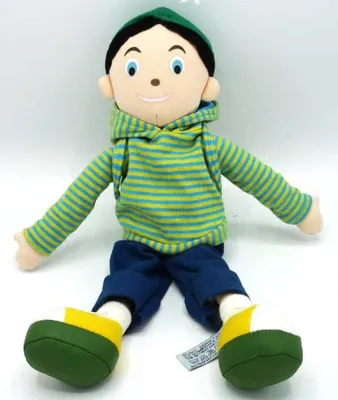 Produktbild von Fröhliche Stoffpuppe mit Pferd, 36 cm lang, grün