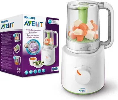 Produktbild von Philips Avent 2-in-1 Babynahrungszubereiter, Dampfgarer, Dampfgaren und Mixen, 800 ml Kapazität
