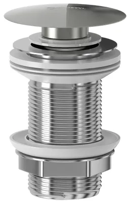Produktbild von Ablaufventil Click-Clack Ventil aus Edelstahl ohne Überlauf in Silber/Chrom gebürstet - FAUCET-140