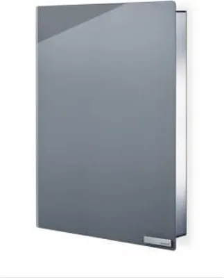 Produktbild von Blomus Velio Schlüsselkasten, Glasmagnettafel, Magnetwand, Schlüsselbrett, Edelstahl, Grau, 40x30x5cm, 65368