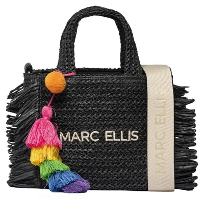 Produktbild von Handtasche für Damen, aus geflochtenem, mehrfarbigem Polypropylen, mit Quasten