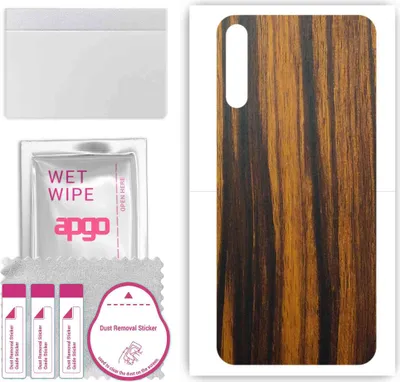 Produktbild von apgo Rückseite Schutzfolie, Skin, kompatibel mit Tecno Phantom 9, Hinten Displayschutzfolie aus Vinylfolie, kratzfest, einfache Montage - Tigerwood