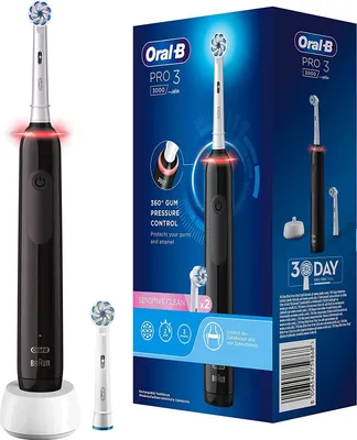 Image de Brosse à dents électrique Pro3 Black + recharge supplémentaire