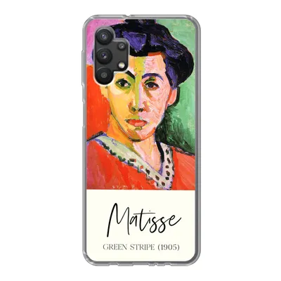Produktbild von MuchoWow® Handyhülle Schutzhülle Hülle für Samsung Galaxy A32 5G Matisse - Grüner Streifen (1905) - Alte Meister Silikon Softcase Handy Hülle - Softcase