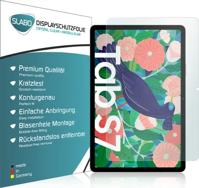 Produktbild von 2x Slabo Displayschutzfolie für Samsung Galaxy Tab S7 KLAR "Crystal Clear" (verkleinerte Folien) Displayfolie Schutzfolie Folie