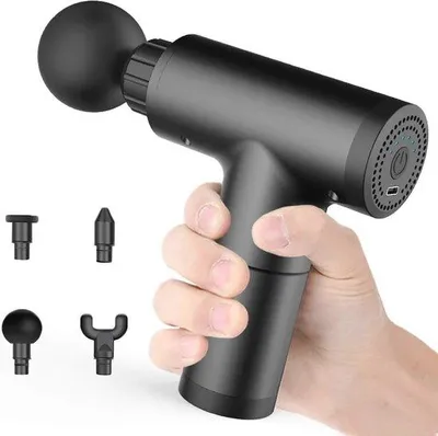 Productafbeelding van Famanu massagepistool voor diepweefmassage - met 4 massagekoppen