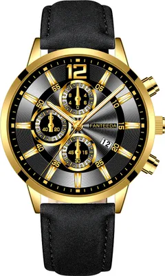Produktbild von NI-11704 Herrenuhr Schwarz/Golden 3 – Sportlich Elegant KP11704