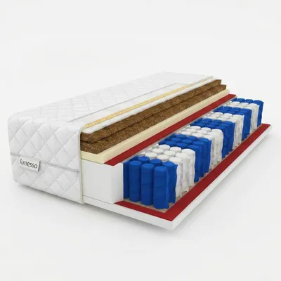 Produktbild von MATRATZE 180x200cm METIS H4 Taschenfederkern 2x KOKOS MEMO 24cm 9 zonen premium max