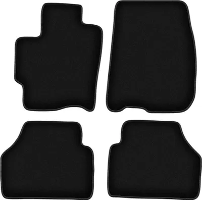 Produktbild von Wielganizator Velours-Autoteppiche – passend für Mazda Premacy I (Minivan, Bj. 1999-2005) –  schwarz, passgenau, mit Befestigungen set 4 Stk.