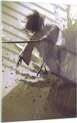 Produktbild von Bilder auf glas - Einteilig - Roboter Samurai Schwert Kämpfen - 50x70cm - Glasbilder - Wandbilder - Bilder - Wanddekoration aus Glas - Glas Bilder - Wandbild auf Glas - GPA50x70-2912