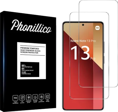 Immagine prodotto di Vetro temperato per Xiaomi Redmi Note 13 Pro 4G [2 pezzi] Pellicola protettiva antigraffio resistente Phonillico®