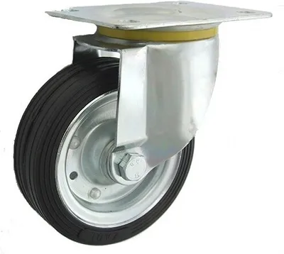 Obrázok produktu pre Kovovo-gumové kolesá Rezervné koleso Gumové 140 mm / 130 kg Vo výklopných skriniach Plné gumové pneumatiky Oceľové ráfiky Prepravné kolieska (32)
