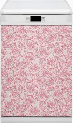Produktbild von Geschirrspüle Magnet für Spülmaschine Magnetmatte Küche Magnete  Dekorative 45x80 cm  - Roses Doodle
