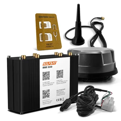 Produktbild von SELFSAT MWR 5540 5G Cat 12 WLAN Router bis 2,6 Gbps inkl. Panorama Antenne schwarz