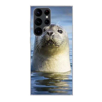 Produktbild von MuchoWow® Handyhülle Schutzhülle Hülle für Samsung Galaxy S22 Ultra Siegel - Porträt - Wasser Silikon Softcase Handy Hülle - Abbildung