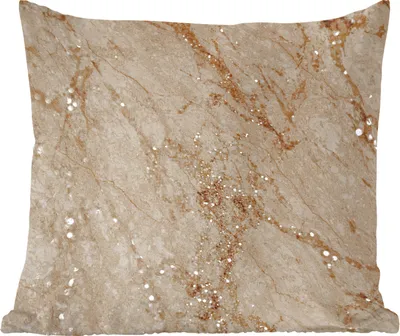 Produktbild von MuchoWow® Zierkissen Sofakissen Wohnzimmer Dekokissen 45x45 cm Marmor - Braun - Luxus - Schlafpolster - Polster für das Sofa