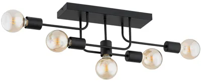 Immagine prodotto di Lampada da soffitto GOISA nera 5xE27x15W in metallo, dimensioni: 19x12,5x79 cm, IP20, Alfa