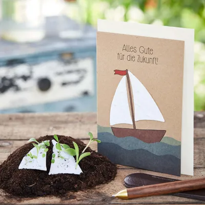 Produktbild von Die Stadtgärtner – Grußkarte mit Saatpapier I Karte mit für viele Anlässe I Enthält Wildblumen-Samen I Karte mit Umschlag I 10,5 x 14,8 cm (DIN A6)