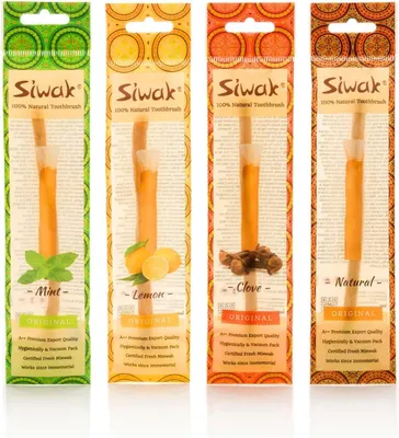 Produktbild von Natürliche Miswak Zahnbürste mit Nelkengeschmack, 1 Stück, für Kinder und Erwachsene