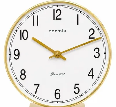 Hermle 22986-002100 Tischuhr Messing Quarz