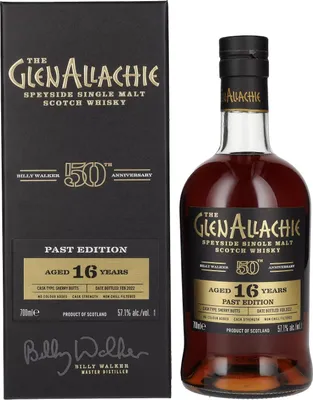 Produktbild von The GlenAllachie 16 Years Old 50th Anniversary PAST EDITION 57,1% Vol. 0,7l in Geschenkbox
