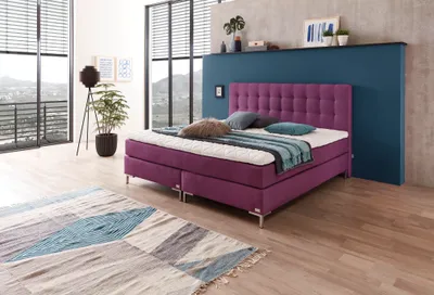 Produktbild von Boxspringbett WELCON ROCKSTAR® 140x200 cm Härtegrad H3 lila
