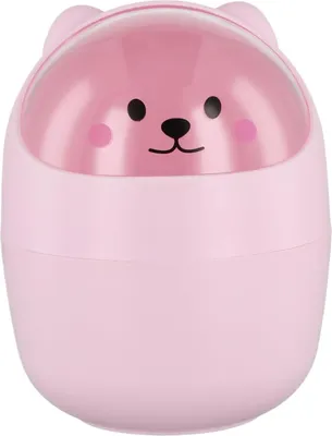 Zdjęcie produktu dla Mini kosz na śmieci, z pokrywką, na biurko, uroczy design, trwały plastik PP