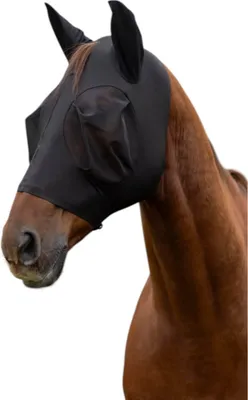 Produktbild von Covalliero Fliegenmaske FinoStretch Zipper Fliegenschutzmaske Schwarz Full