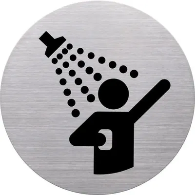 Image de helit Piktogramm "Dusche", Durchmesser: 115 m, silber