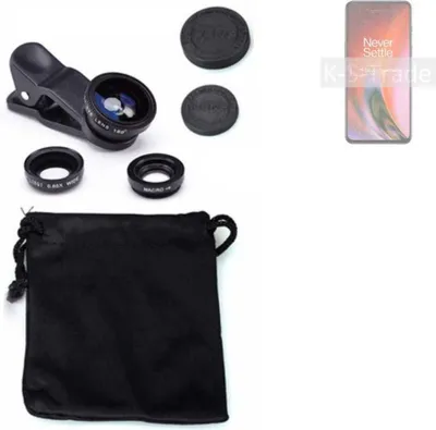 Produktbild von K-S-Trade Smartphone Kamera Linsen Set Kompatibel mit OnePlus Nord 2 5G 3in1 Clip-On Kamera Adapter Macro Weitwinkel FishEye Fischauge Objektiv Linse