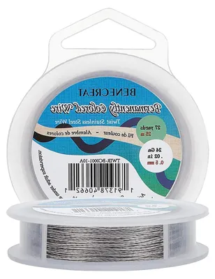 Productafbeelding van Roestvrij staal draad - Kralen garen - Sieraden maken - 3 strengen twist - 25 meter - Zilverkleurig