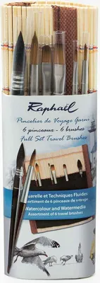Produktbild von Aquarellpinsel-Set 6er - Reisepinsel Set