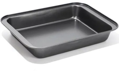 Imagen del producto de Bandeja para horno - Acero inoxidable - 34 x 24 x 6 cm - Antiadherente - Universal