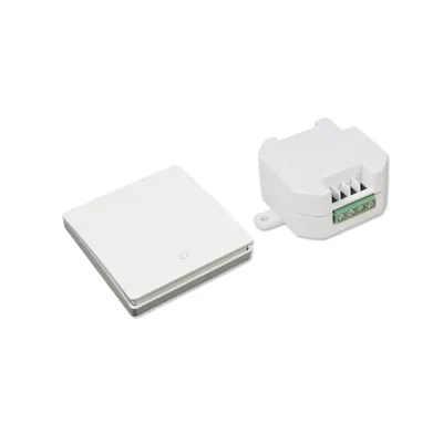 Produktbild von Funk-Schalter Set McPower "Kinetic", Empfänger + Wandtaster, max. 2.300 Watt