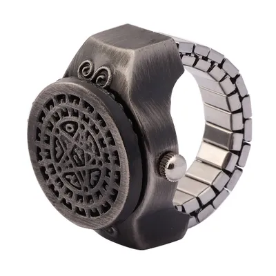 Image de Montre bague,Montre bague doigt,Montre bague quartz,Montre bague quartz doigt,Montre bague à couvercle rabattable