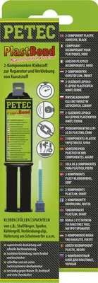 Produktbild von Petec Kleber Klebstoff 2k Plastbond Schwarz Verklebung Kunststoff 24ml 98325